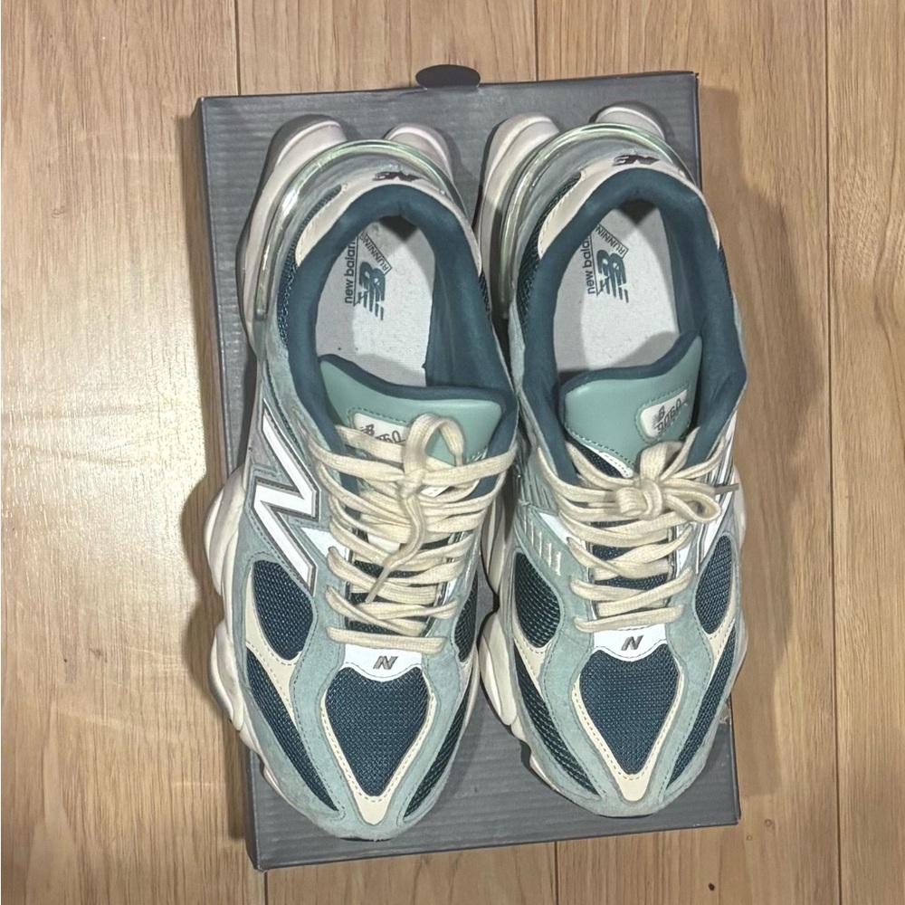 New Balance Blue and Cream Athletic Shoes